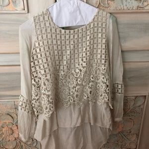 Miss & Yes Cream Boho Lace shirt